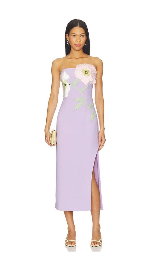 elliatt hope midi dress in lavender.