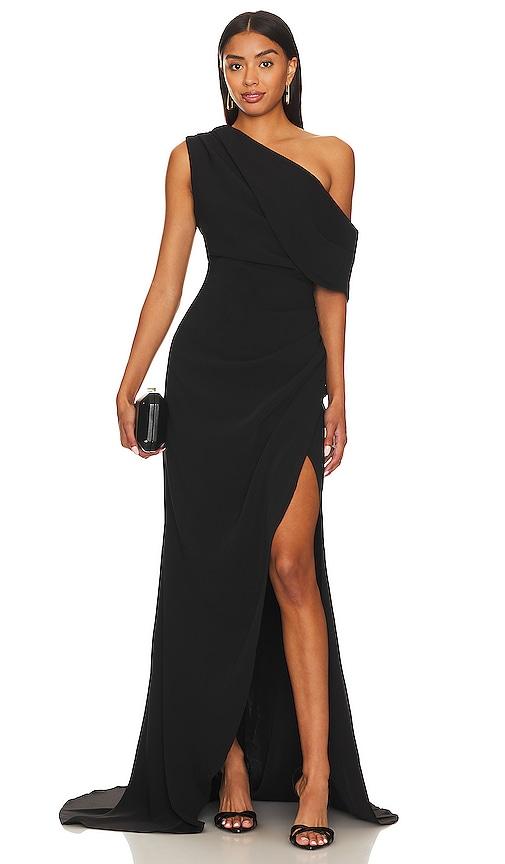 elliatt isadora gown in black.