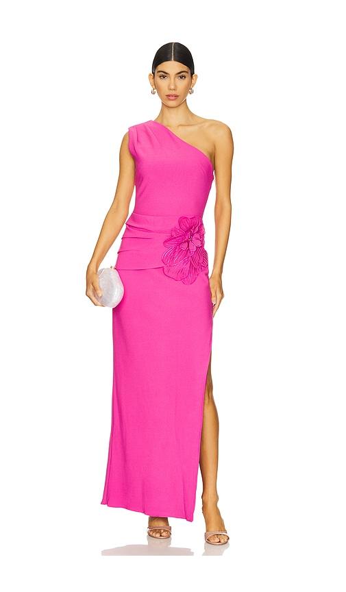 elliatt janelle gown in fuchsia.