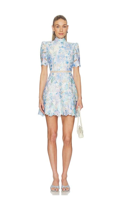 elliatt kalissa a line mini dress in baby blue.