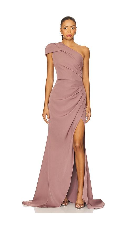 elliatt klara gown in pink.