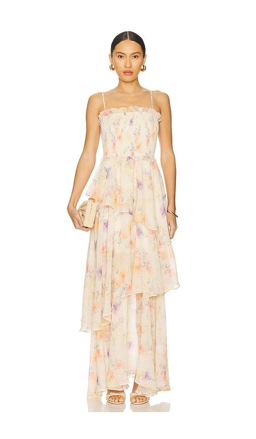 elliatt livette maxi dress in ivory.