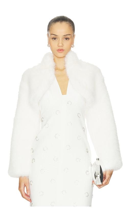 elliatt lucyna cropped jacket in ivory.