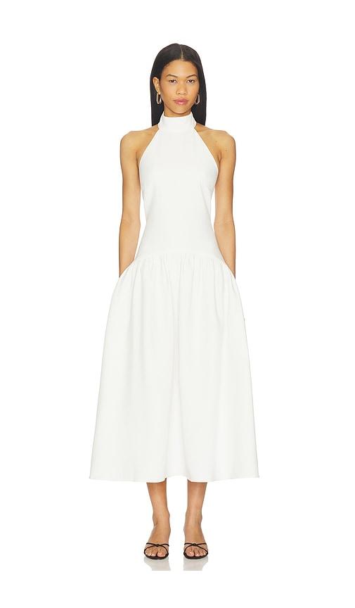 elliatt nolana midi dress in white.