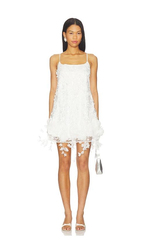 elliatt rina shift mini dress in white.