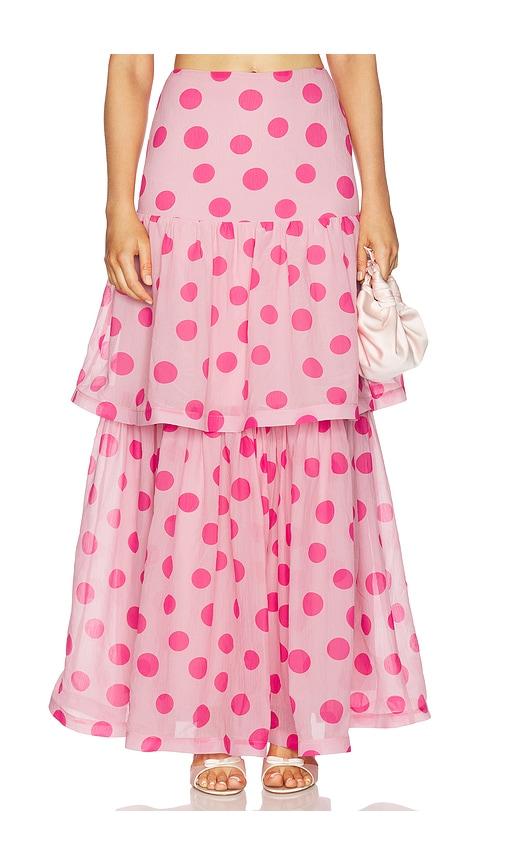 elliatt sola skirt in pink.