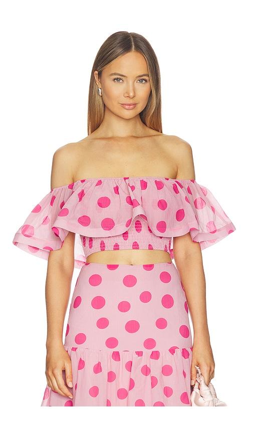 elliatt sola top in pink.