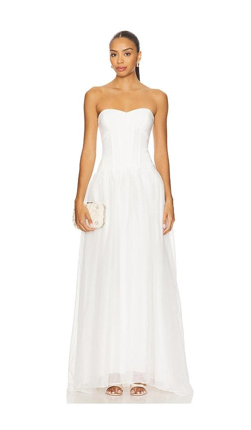 elliatt solange gown in ivory.
