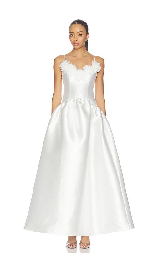 elliatt tula gown in white.