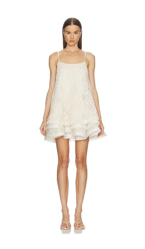 elliatt vessia shift mini dress in cream.