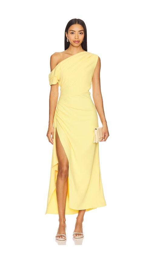 elliatt x revolve gwyenth dress in yellow.