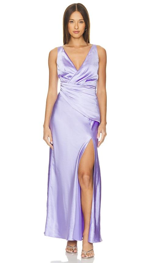 elliatt x revolve junia dress in lavender.