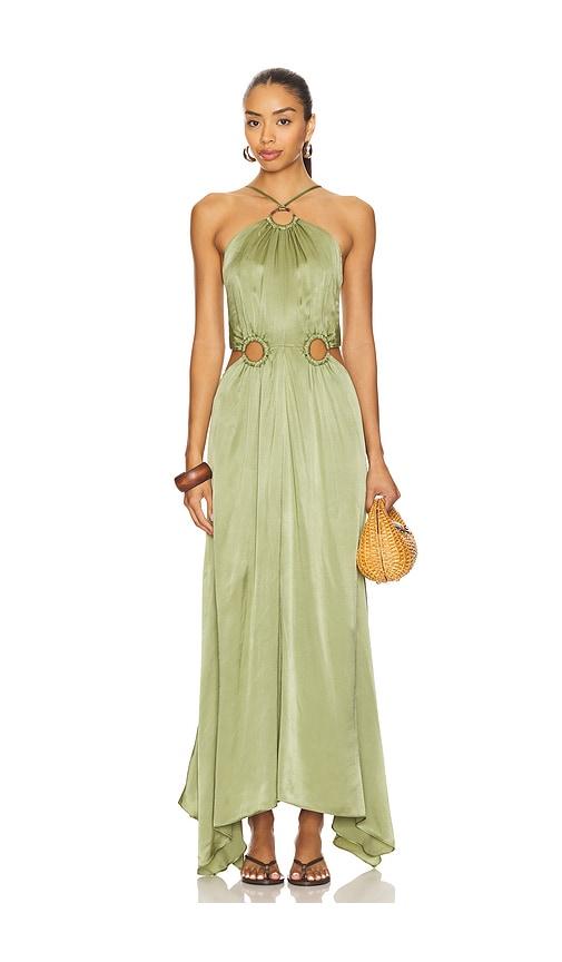 elliatt x revolve visitant maxi dress in sage.