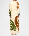 ellie embellished abstract-print maxi dress