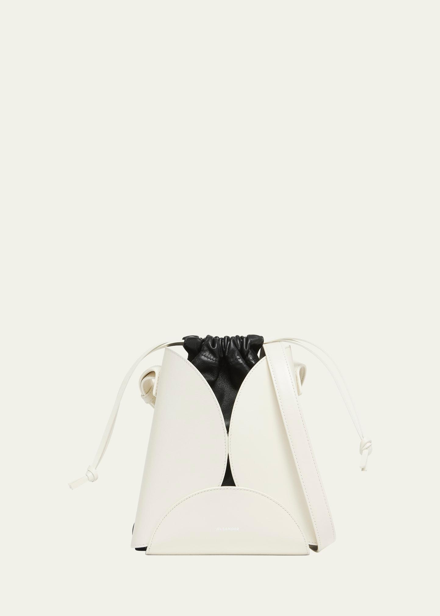 ellipse drawstring calfskin crossbody bag