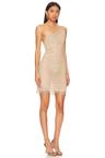 elliptical mini dress