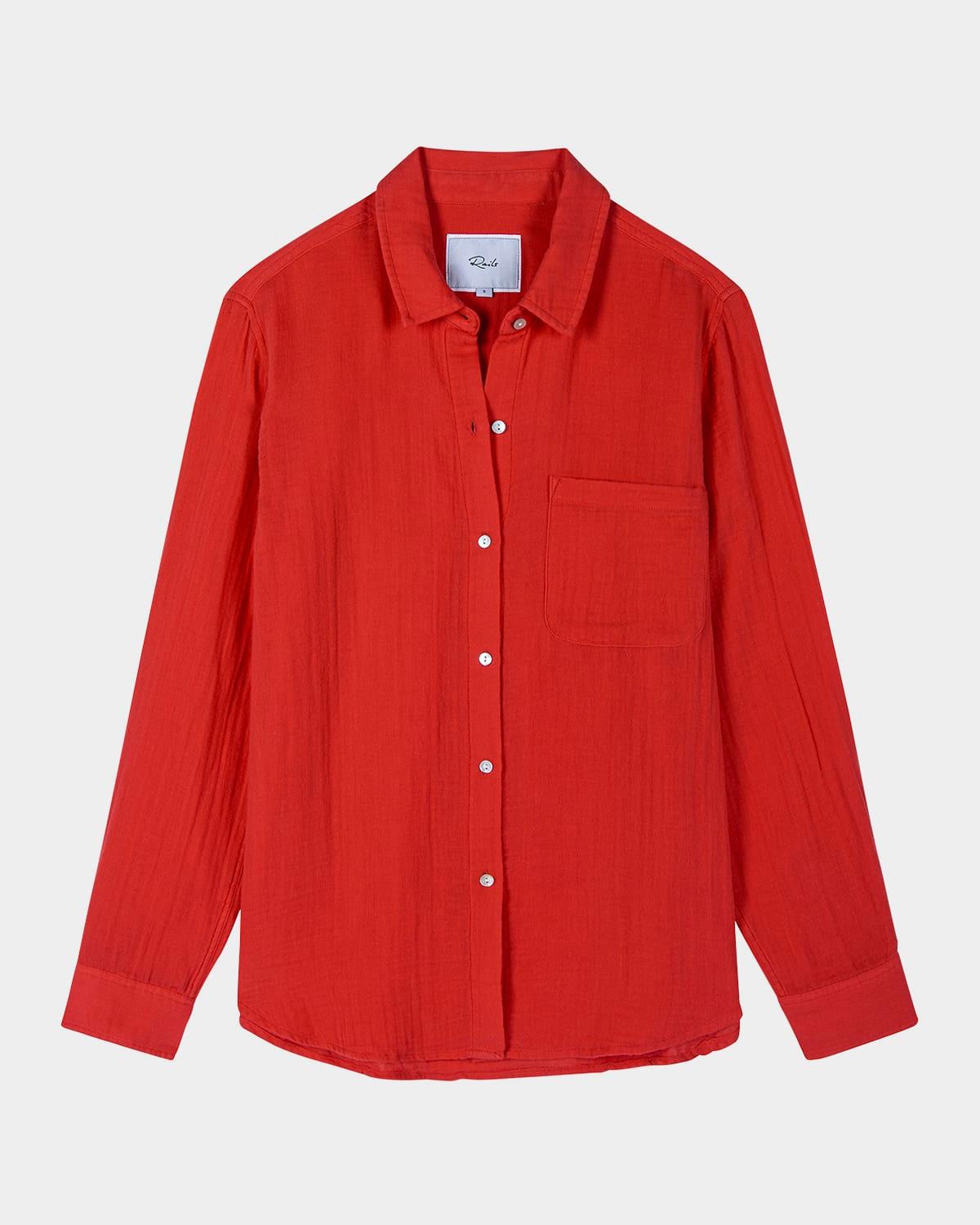 ellis gauze button-front shirt