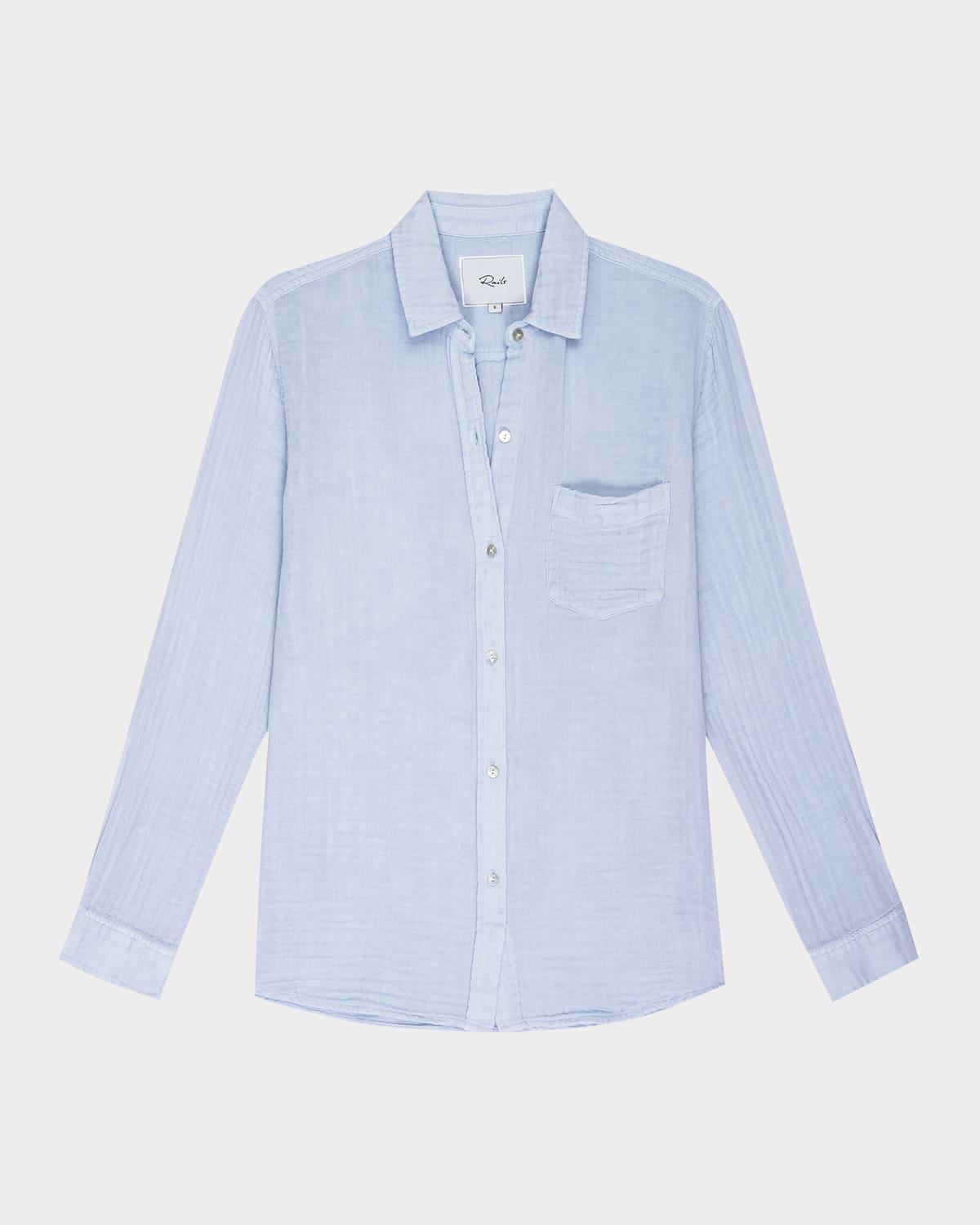 ellis gauze cotton button down shirt