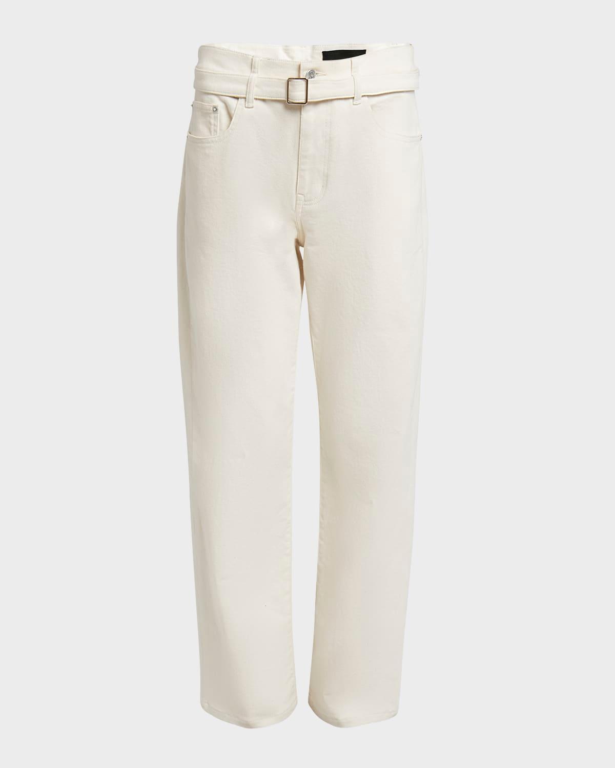 ellsworth belted straight-leg jeans