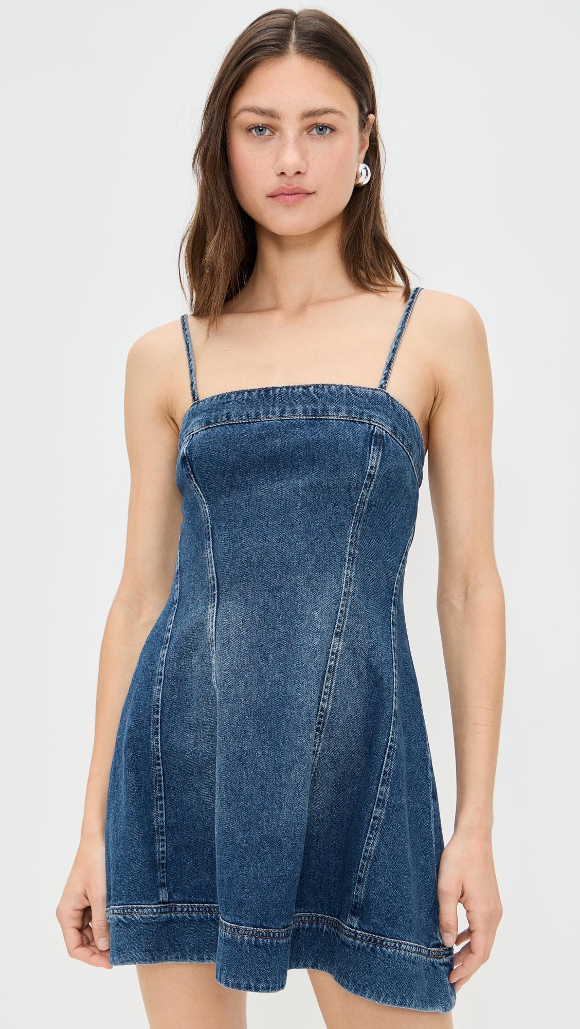 elma denim mini dress