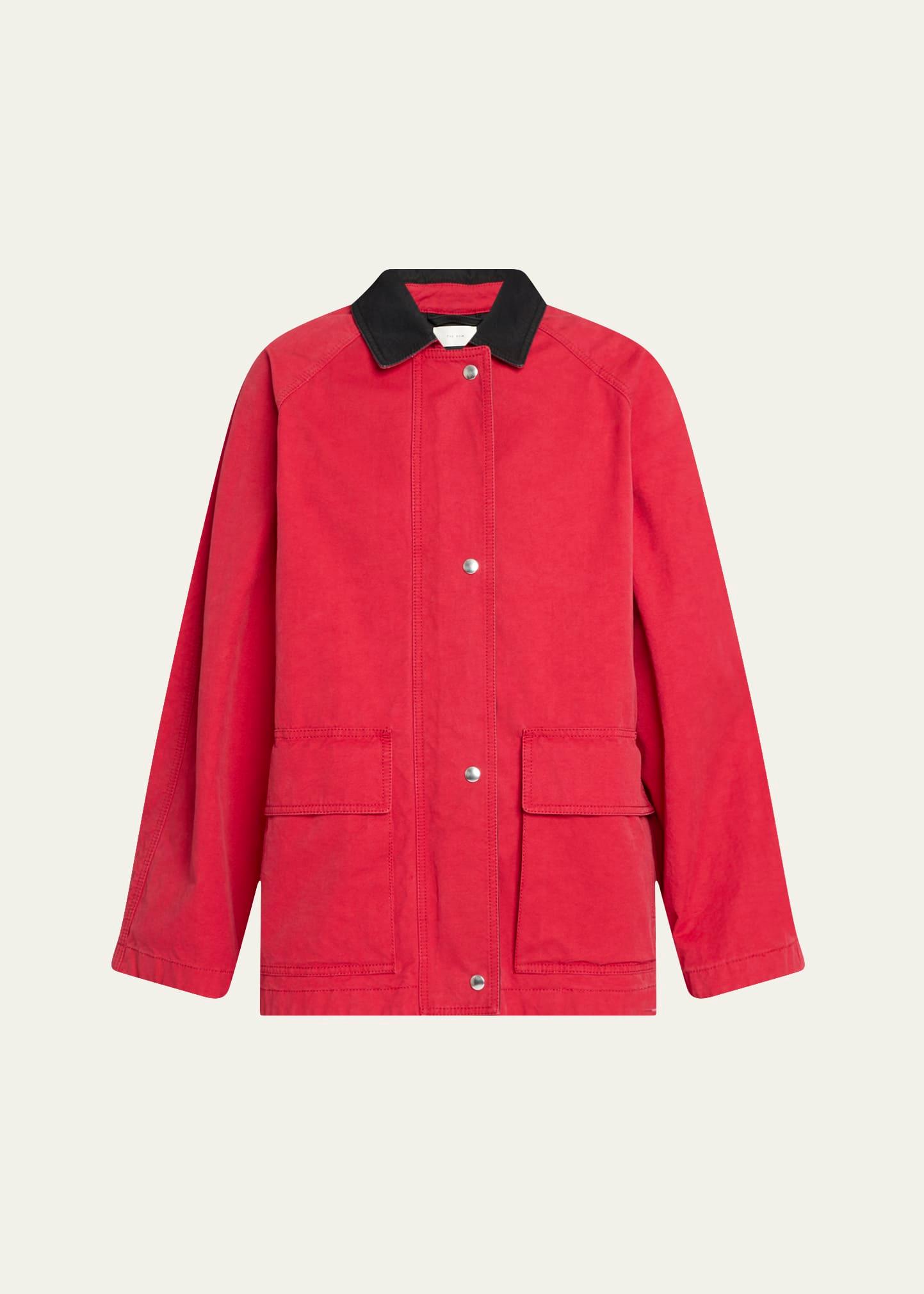 elodianna long-sleeve cotton utility jacket
