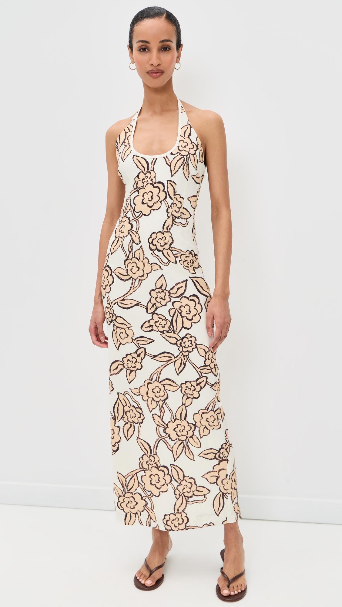 elodie halter midi dress