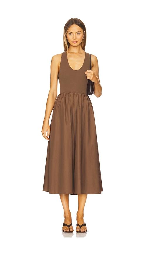elodie the label audrey dress in brown.