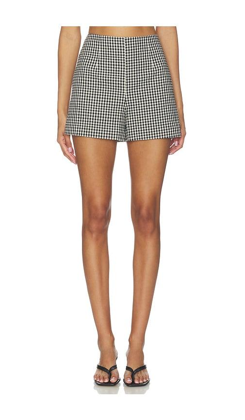 elodie the label birdie shorts in black,white.