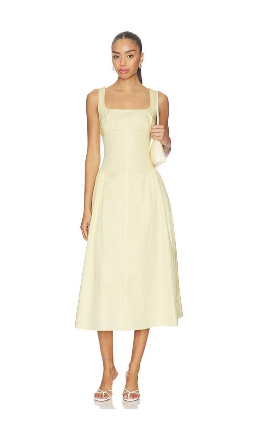 elodie the label calista dress in lemon.