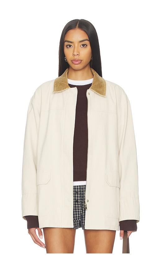 elodie the label cyrus barn jacket in beige.