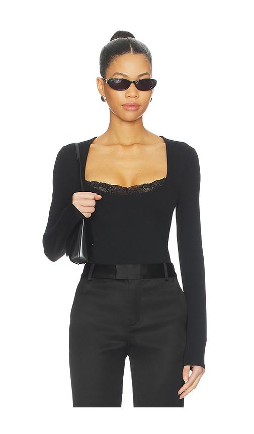 elodie the label elio top in black.
