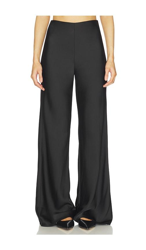 elodie the label elodie dayna satin pants in black.