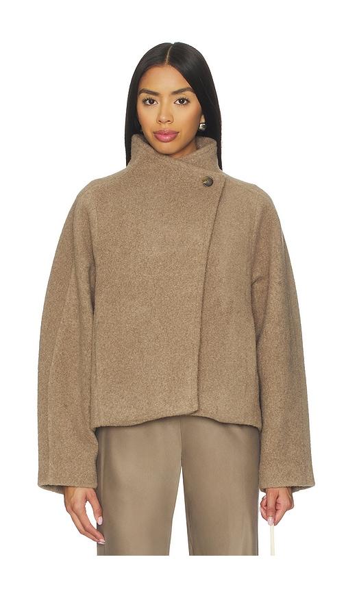 elodie the label elodie gracyn half coat in brown.