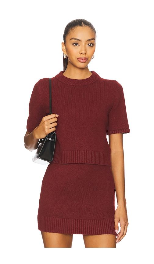 elodie the label elodie sana sweater in red.