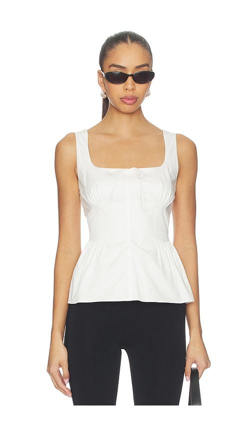 elodie the label halen top in white.