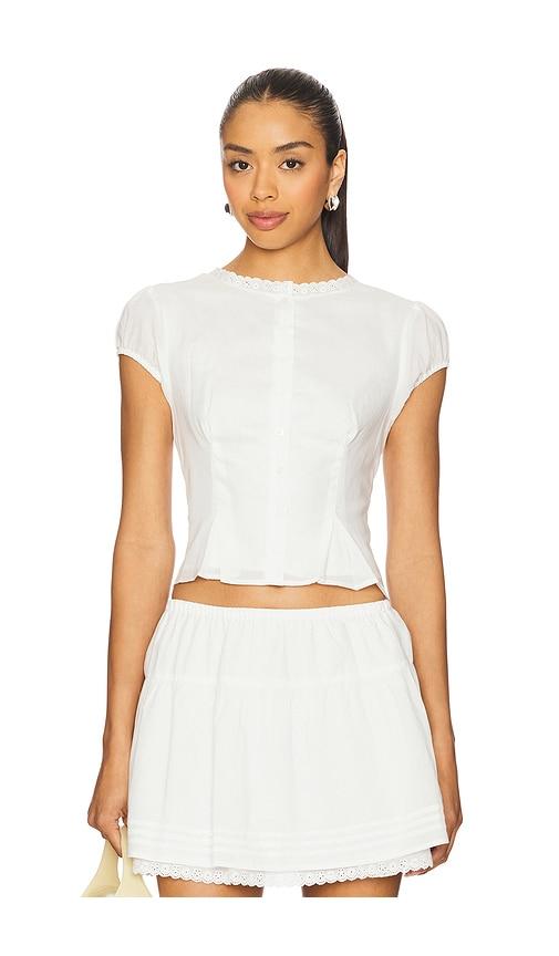 elodie the label juliette top in white.