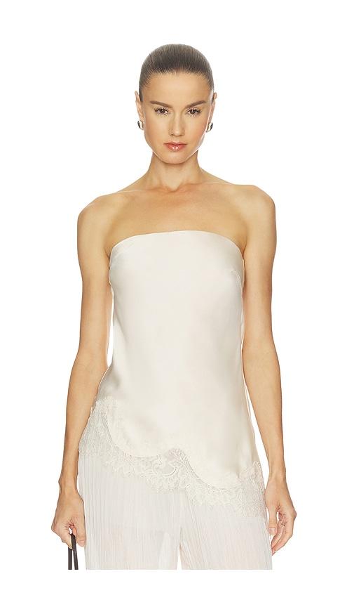 elodie the label lacey top in ivory.