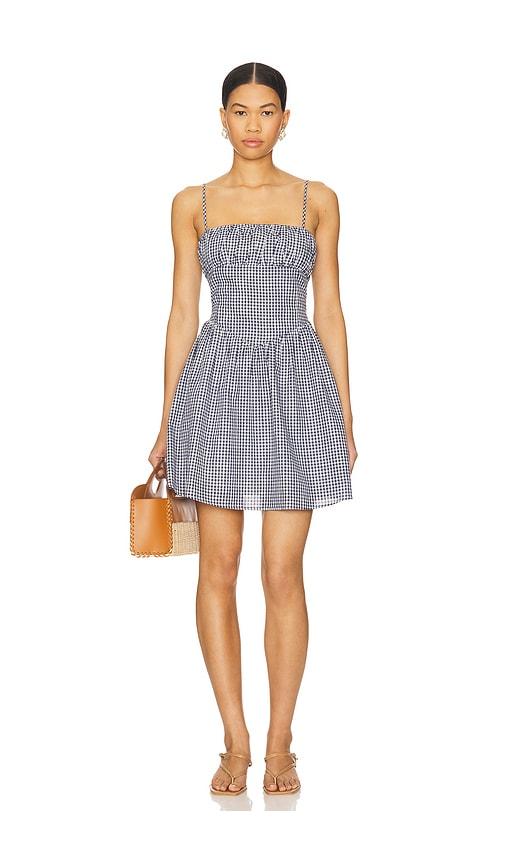 elodie the label leona mini dress in navy.