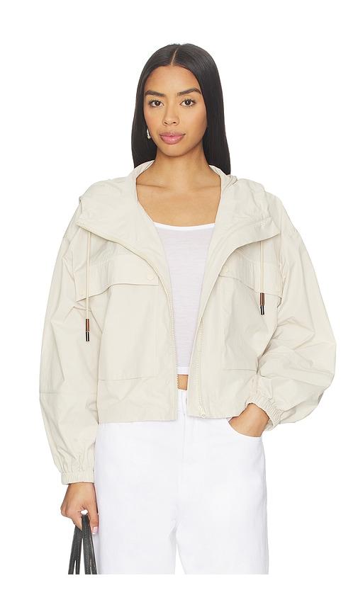 elodie the label lira jacket in taupe.