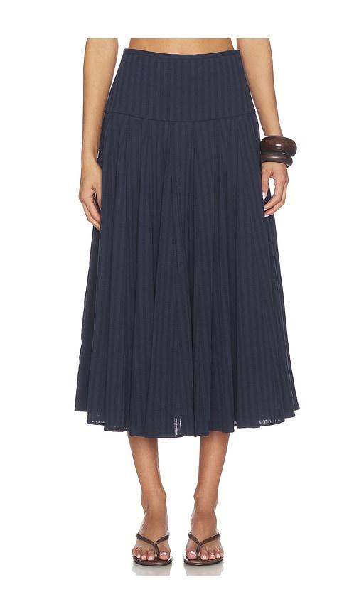 elodie the label merritt skirt in navy.