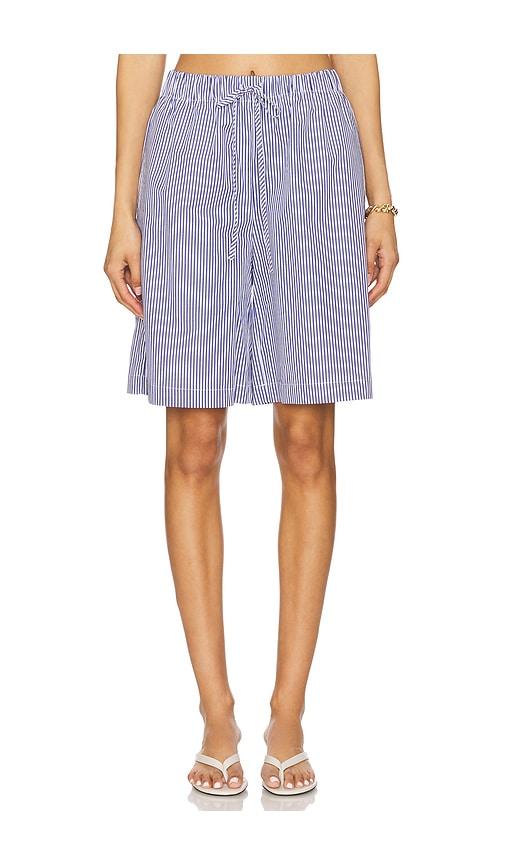 elodie the label miley stripe short in navy.