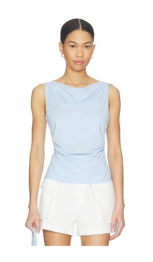 elodie the label myra top in baby blue.