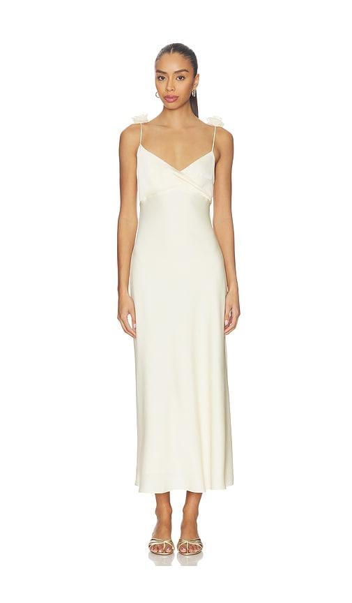 elodie the label pamela dress in ivory.