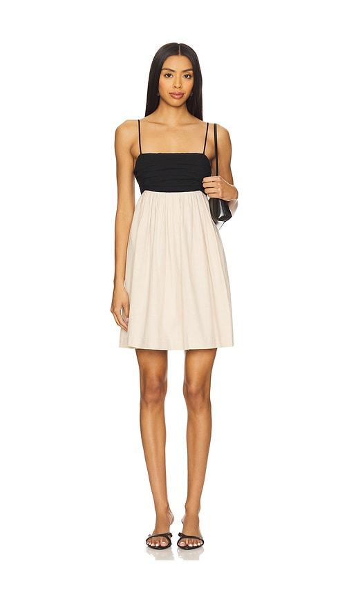 elodie the label percy linen dress in neutral.