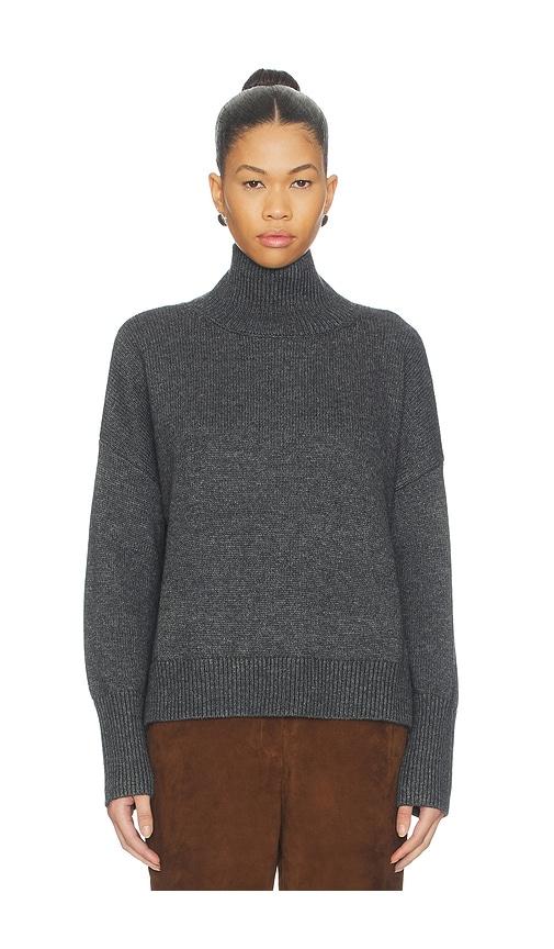 elodie the label spence turtleneck sweater in charcoal.