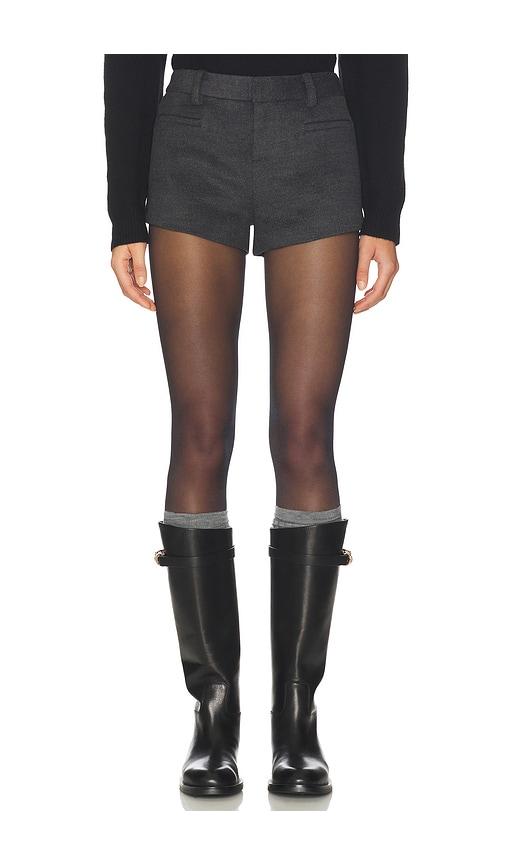elodie the label thesis shorts in charcoal.