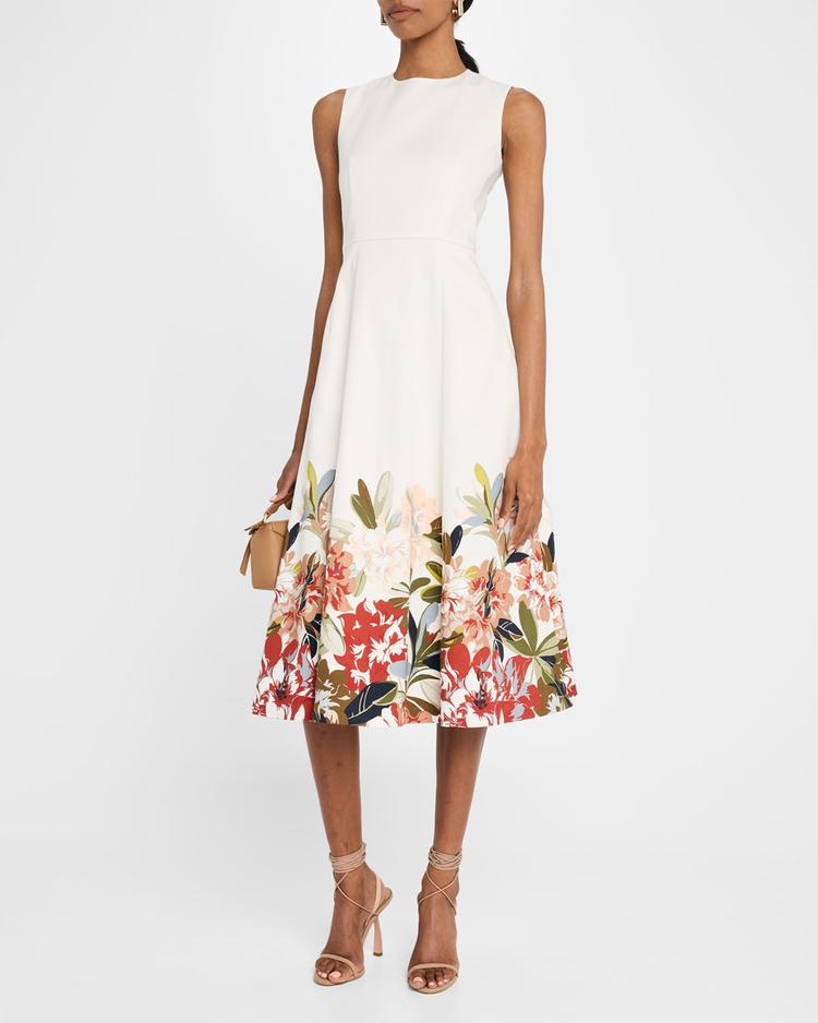eloise floral print cotton twill dress