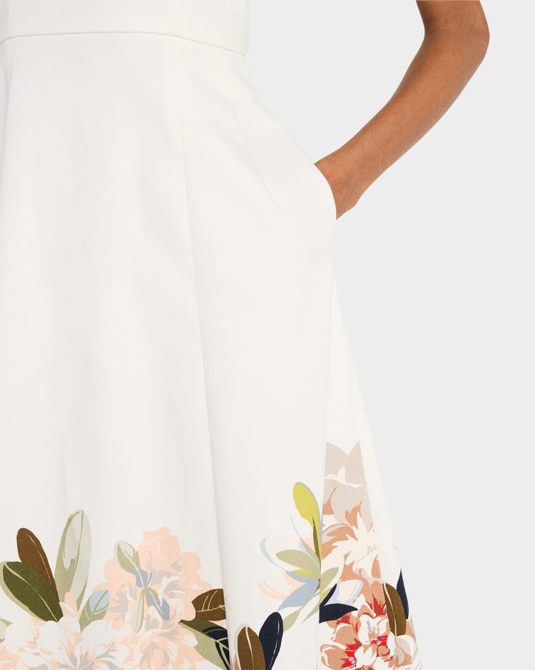 eloise floral print cotton twill dress