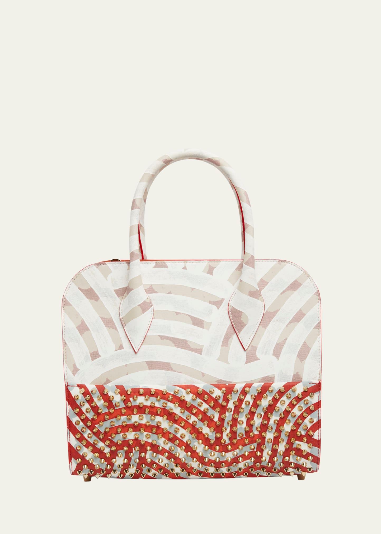 eloise medium top-handle bag in coated canvas and leather