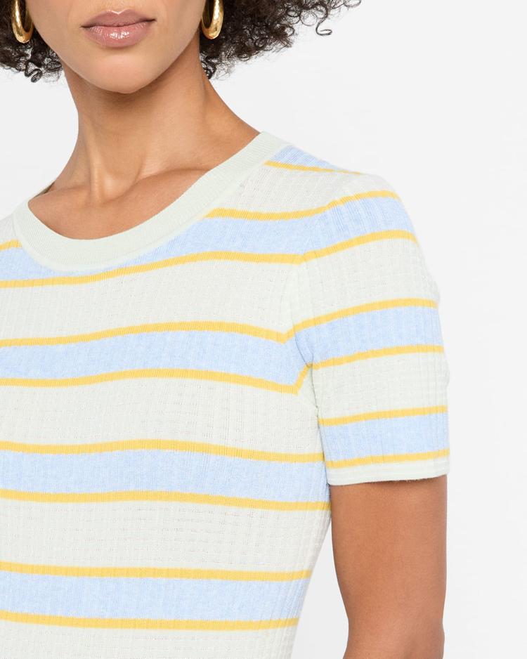 eloise stripe short-sleeve maxi dress